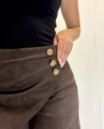 Sukňové šortky TIARA hnedé 